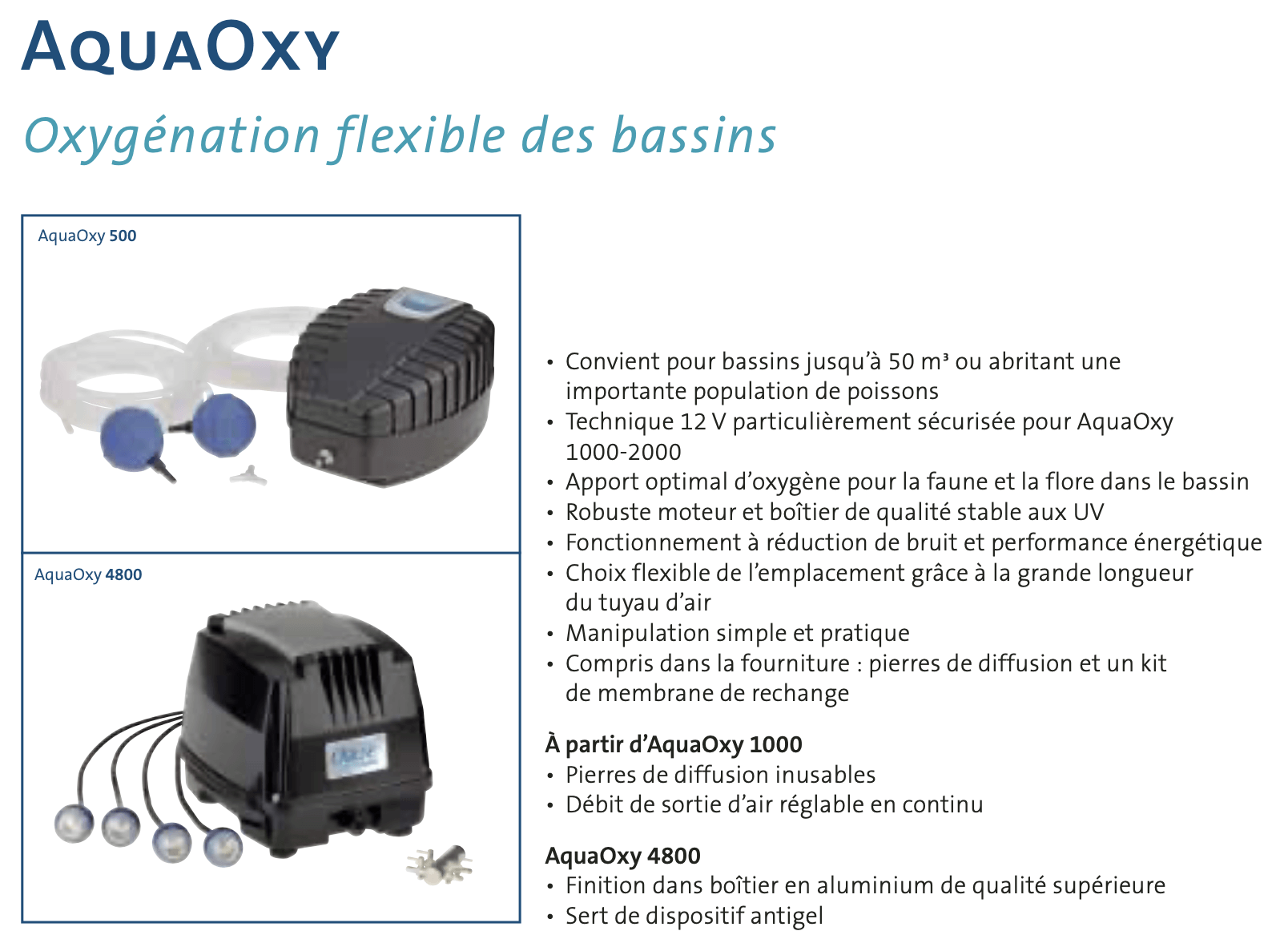 Pompe à air bassin OASE AquaOxy 500