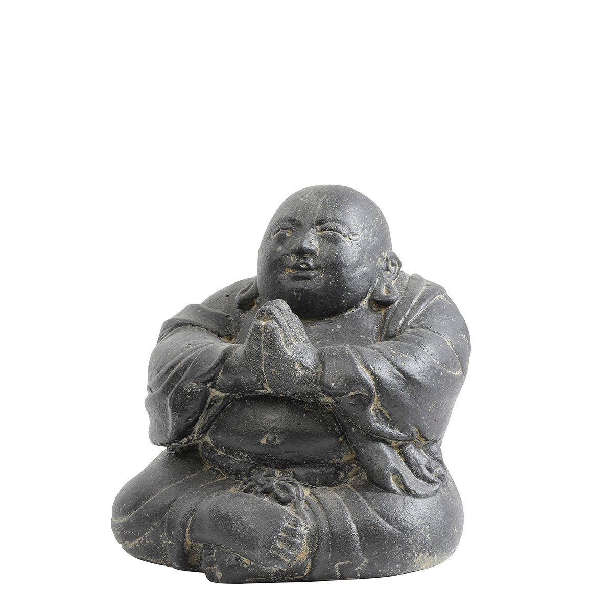 Statue de moine asiatique obèse de 36cm, idéale en décoration d'intérieur ou pour un espace zen