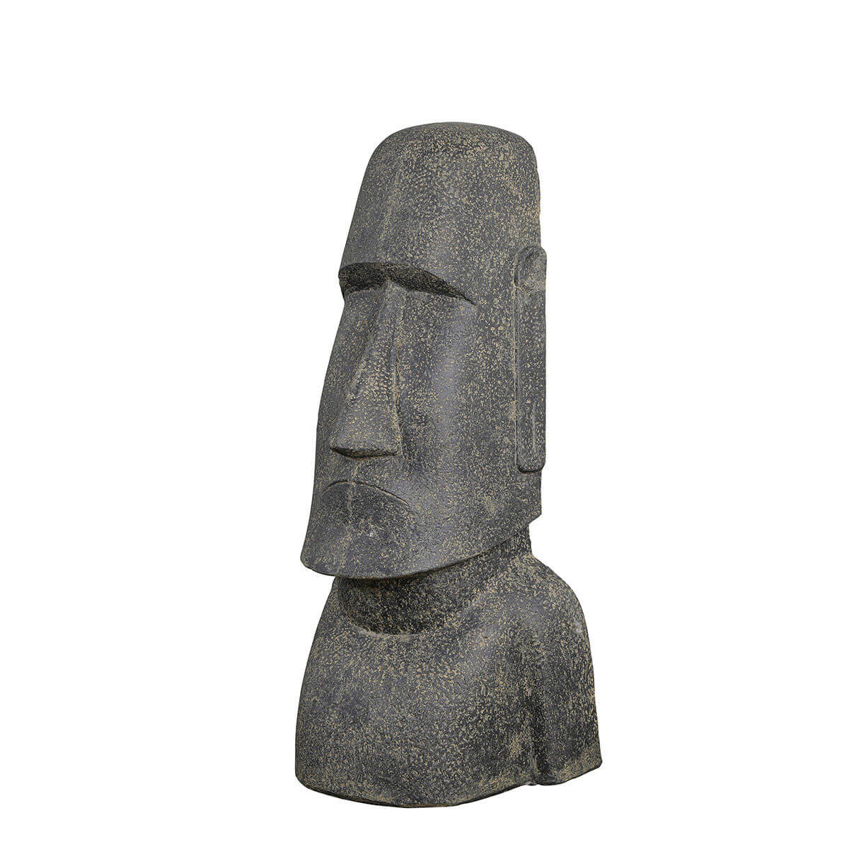 Statue représentant un Moaï de l'île de pâques de 120cm en version light, légère et facilement transportable pour obtenir une superbe décoration de jardin