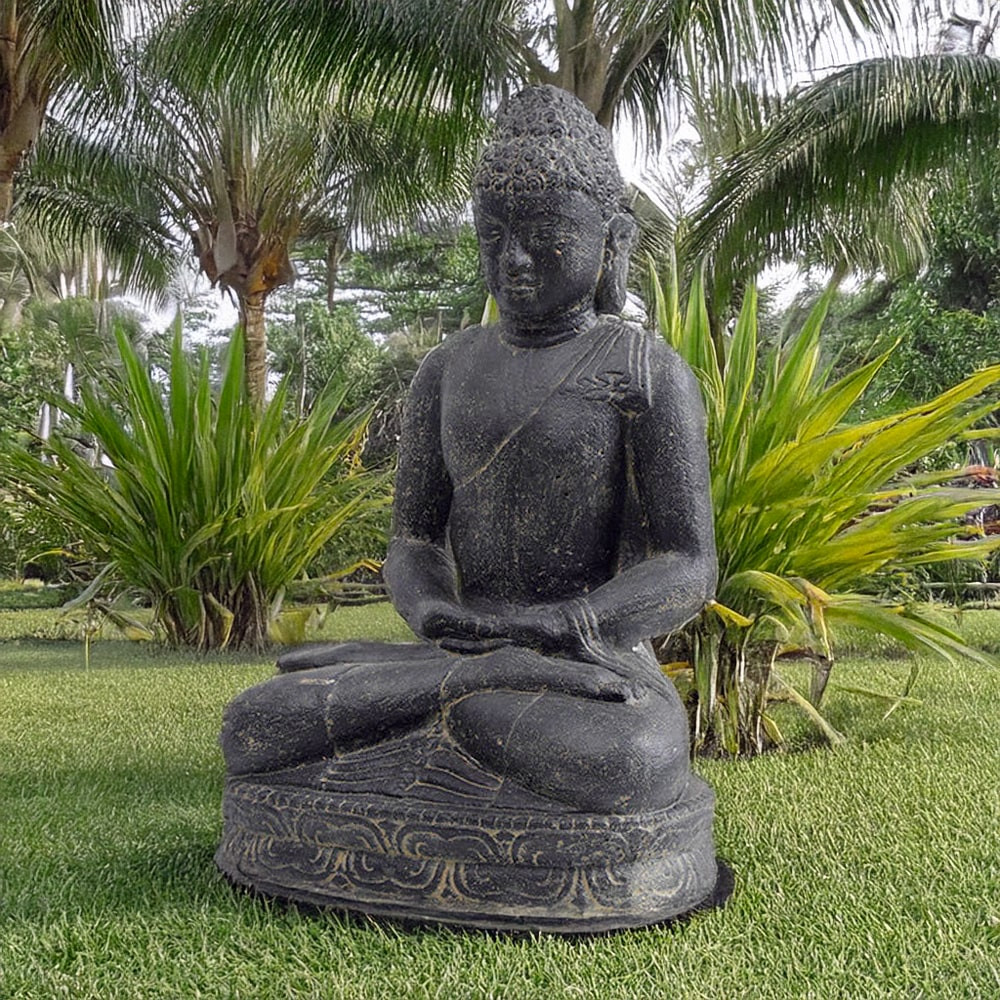 Statue de bouddha assis pour décoration d'intérieur, de jardin ou pour un espace zen