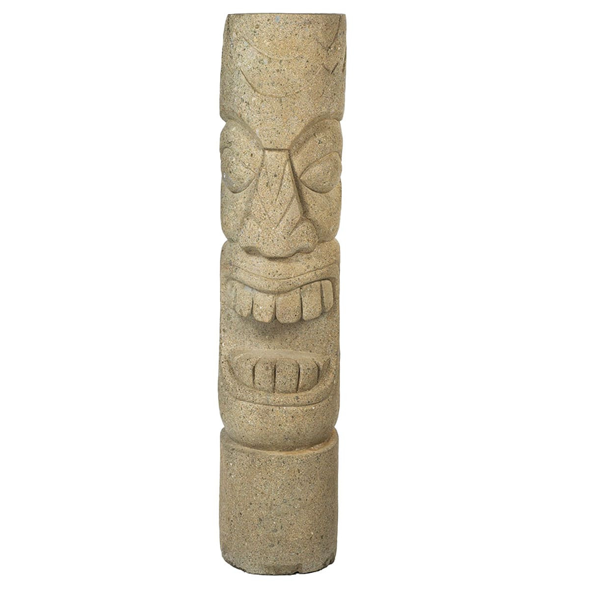 Sculpture sur pierre représentant un Tiki Java, idéale en décoration de jardin, de bar ou en décoration d'intérieur