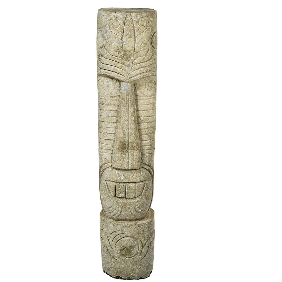 Sculpture sur pierre d'un Tiki sunda, idéale en décoration de jardin, pour un bar ou pour donner un effet Hawaïen à un intérieur