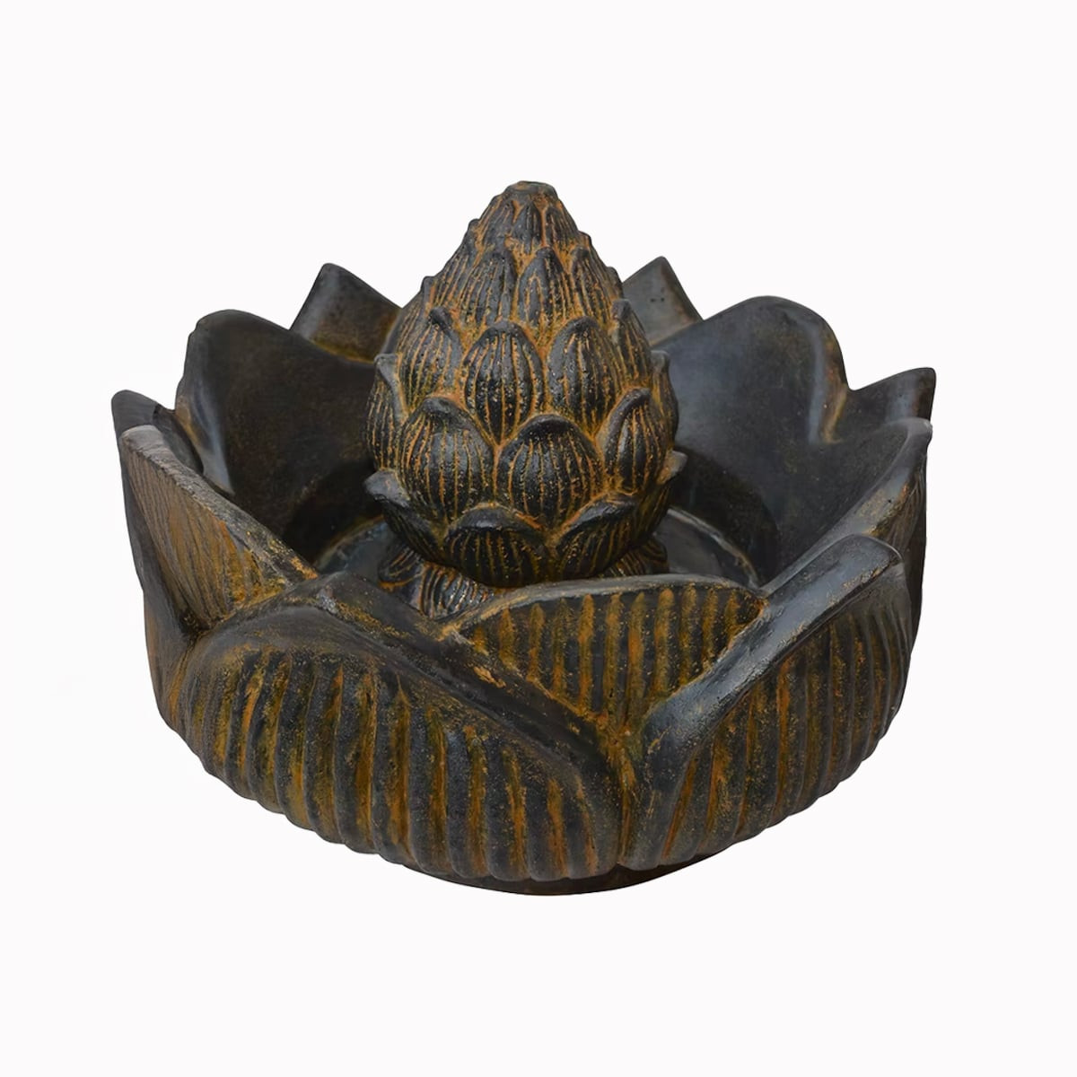 Fontaine lotus de 60cm de largeur, idéale en décoration d'intérieur ou d'extérieur. Pour un espace spa, jacuzzi, détente ou en décoration d'hôtel par exemple.