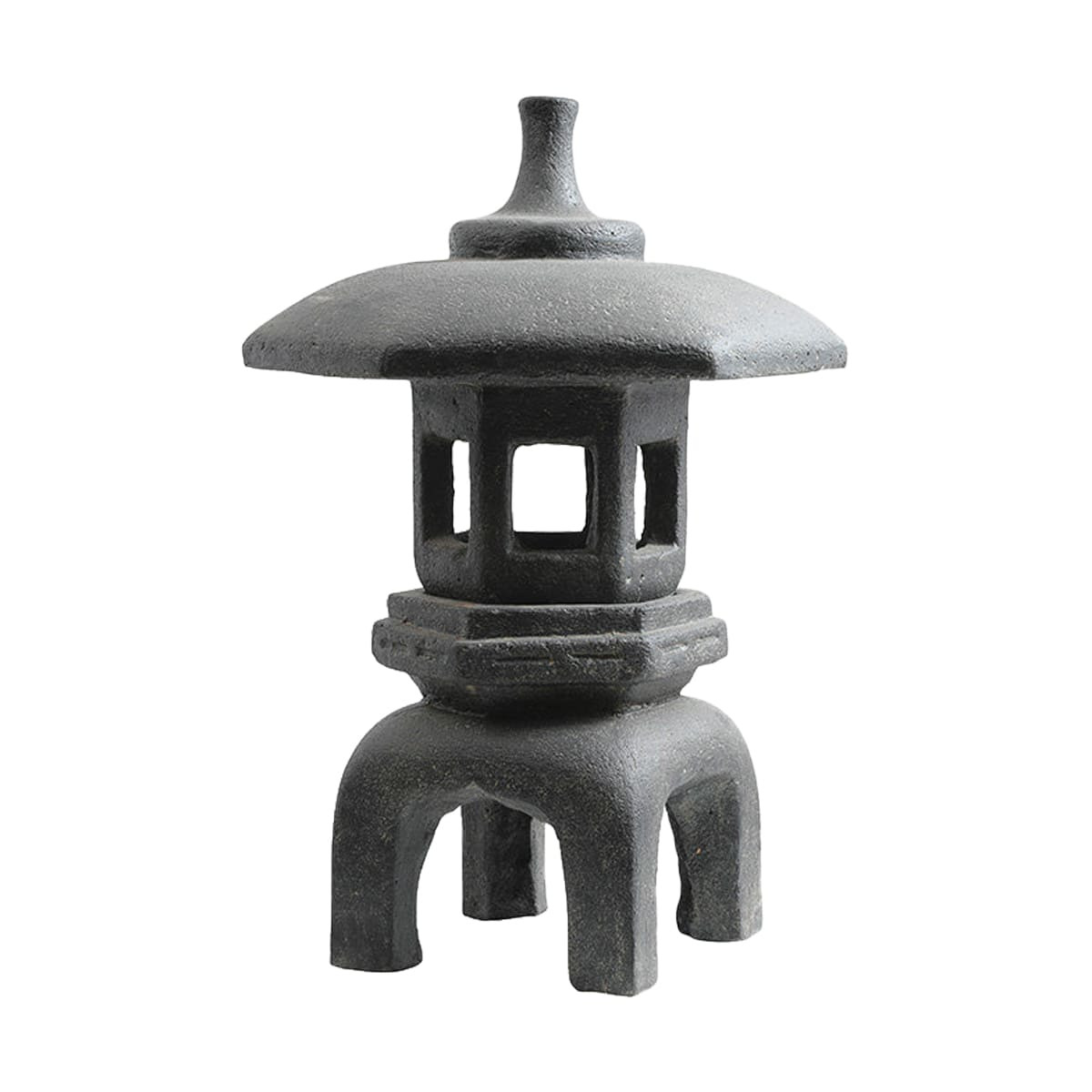 Lanterne lampe de jardin en pierre reconstituée de 67cm