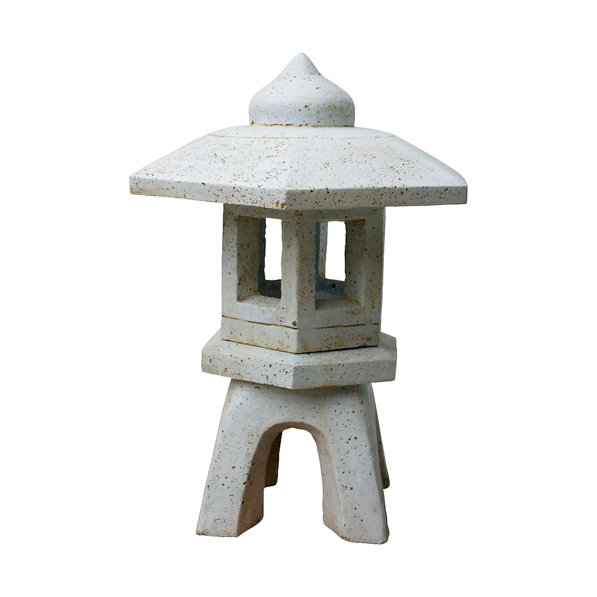 Lanterne lampe de jardin en pierre reconstituée de 70cm
