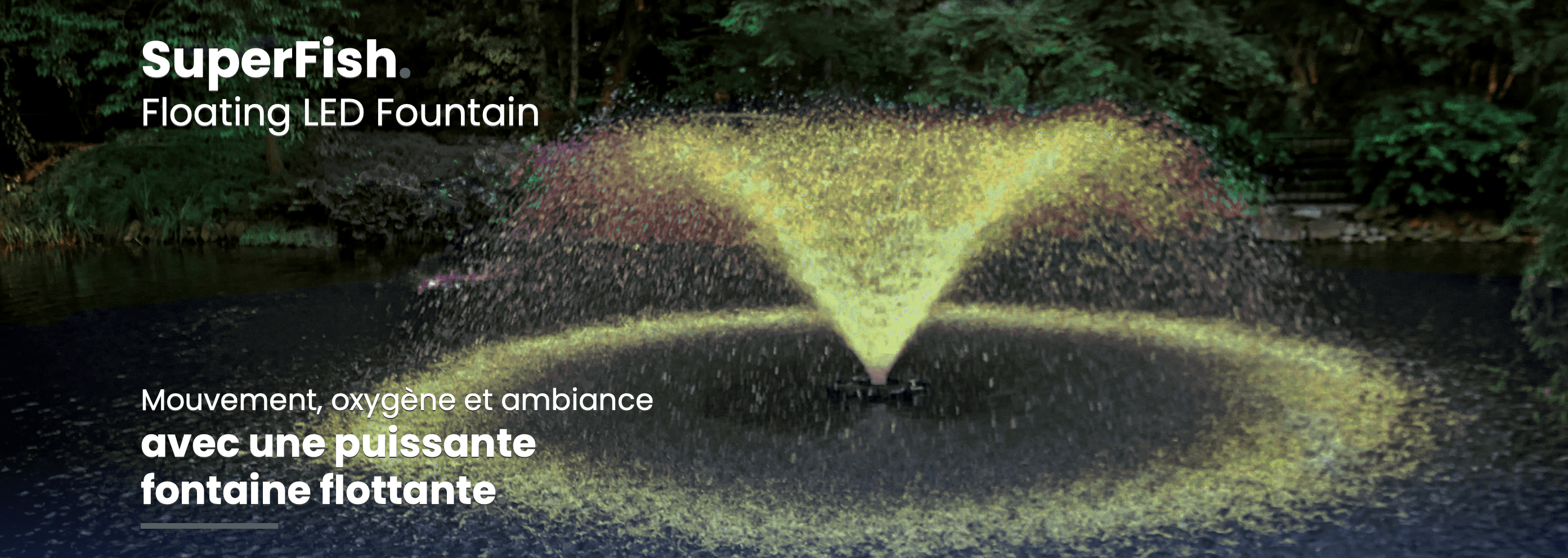 illustration superfish floating led fountain 20000