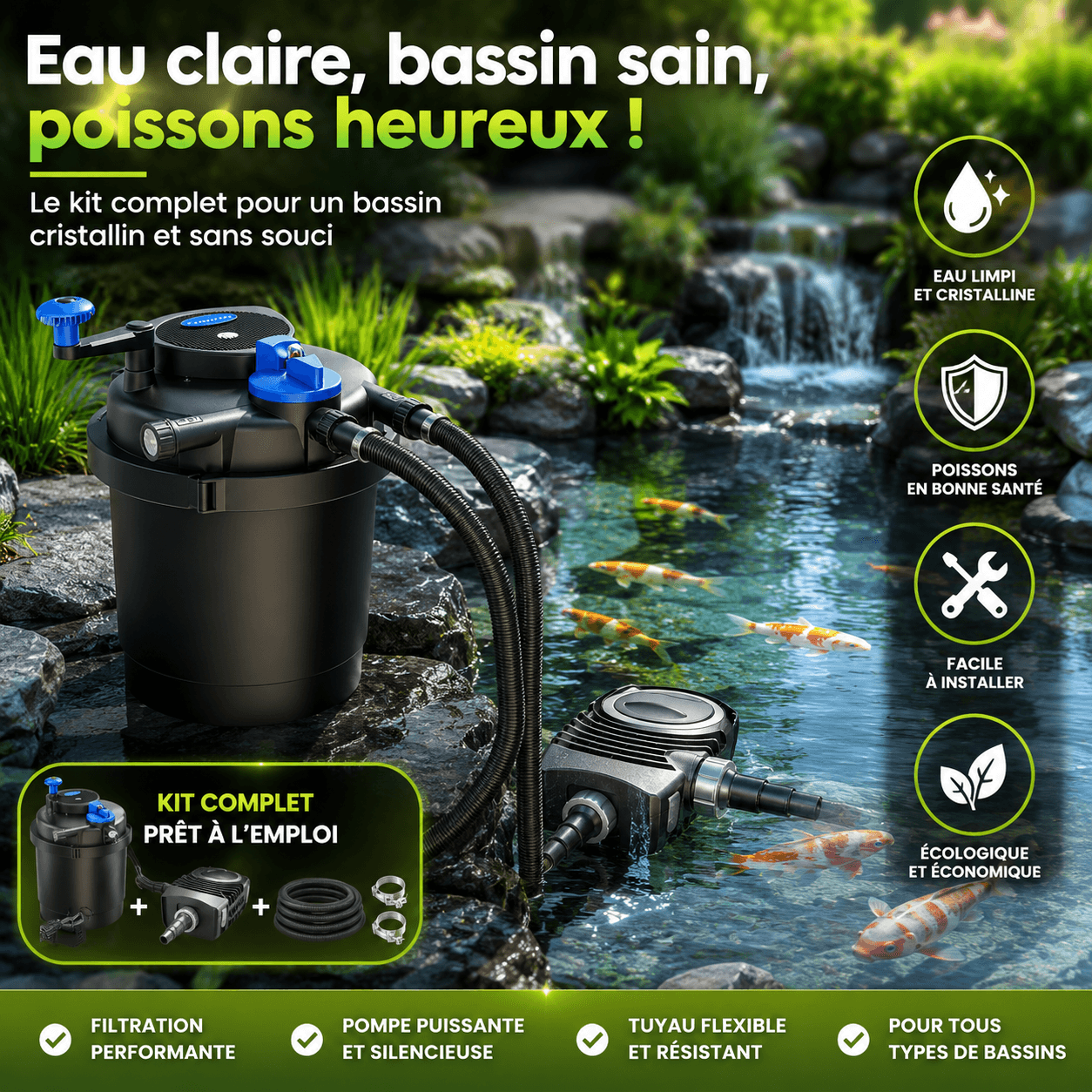 SunSun CPF-2500 - Schema eclaté pieces detachees Schema eclaté et nomenclature du filtre a pression SunSun CPF-2500 - 24 pieces detaillees