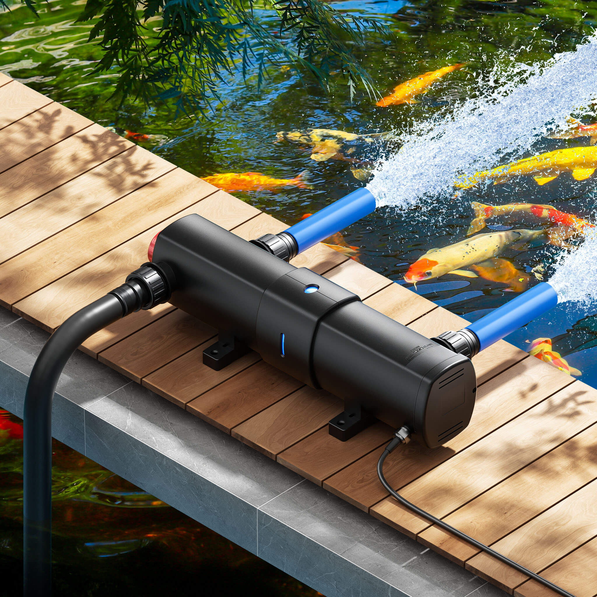 SunSun CUV-224 installe bord de bassin a kois