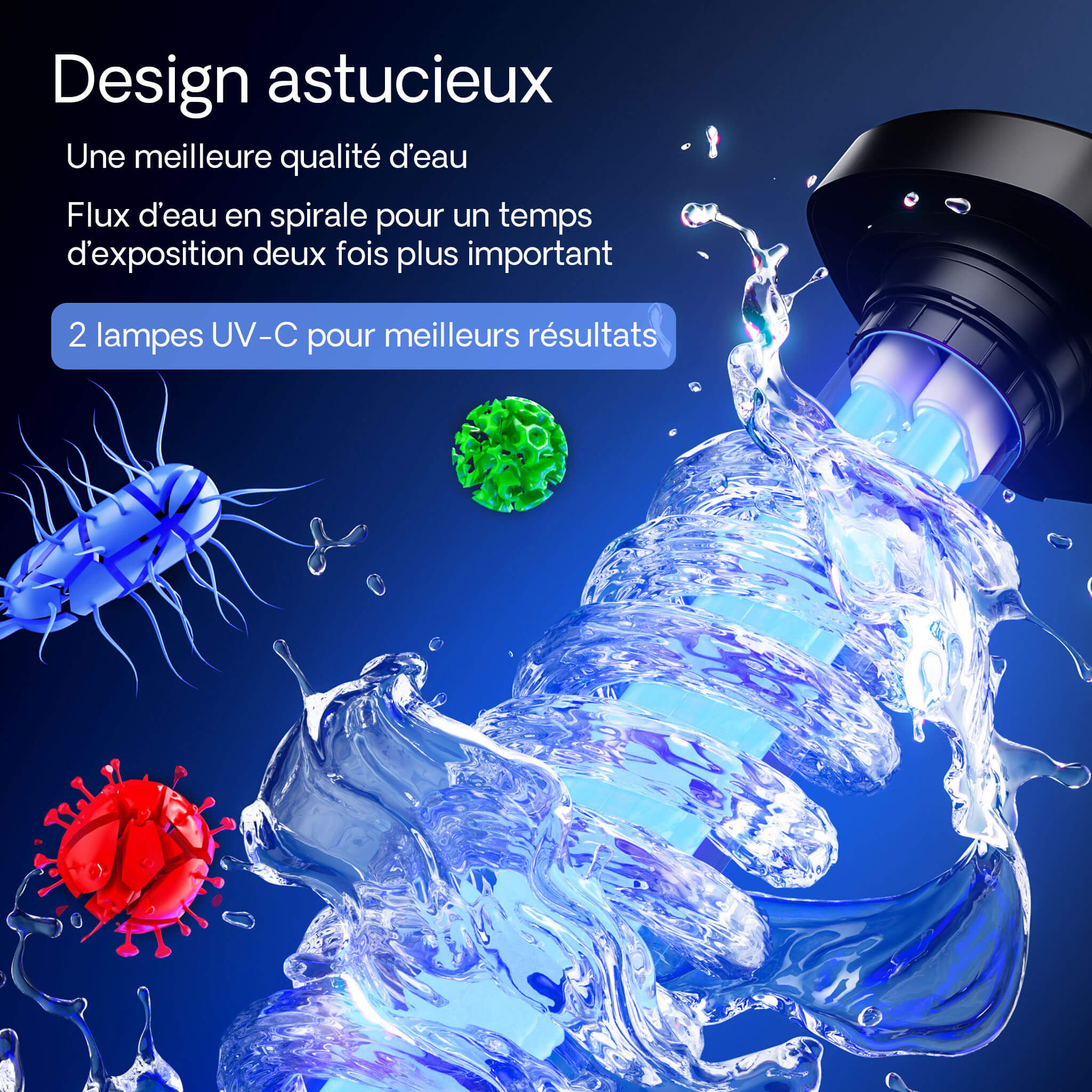 SunSun CUV-2110 flux spiroidale deux lampes UV-C schema